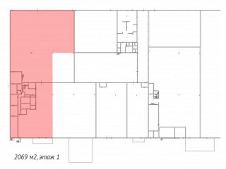 План помещения: Аренда склада, 2117 м² , Мебельная улица  , №2