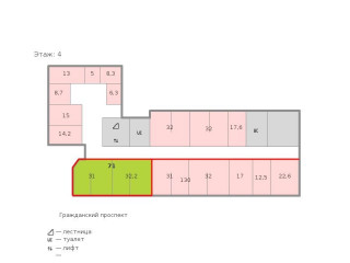 Фотография Аренда офиса, 69 м² , Гражданский проспект 22  №2