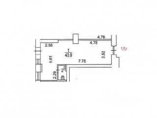 Фотография Аренда помещения свободного назначения, 43 м² , Авиамоторная улица 20/17  №6