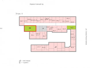 Фотография Аренда офиса, 80 м² , Лермонтовский проспект 7А  №2