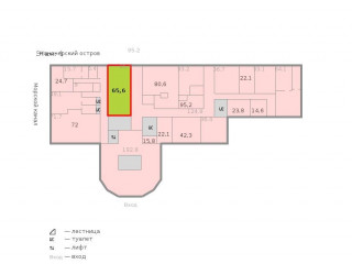 Фотография Аренда офиса, 66 м² , Канонерский остров 3к1  №2